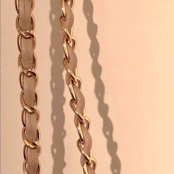 Quiclted Tan & Gold Cross Body Purse - Picture 8 of 10